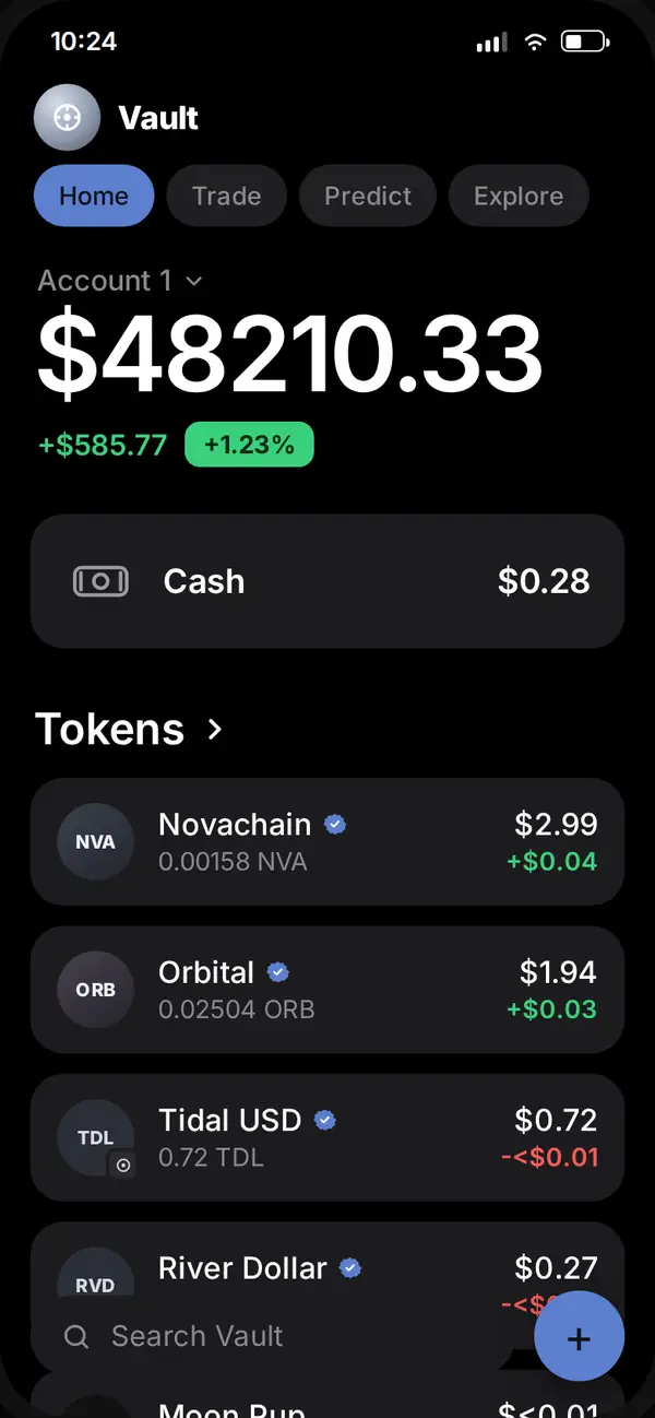 Vault: self-custody crypto wallet